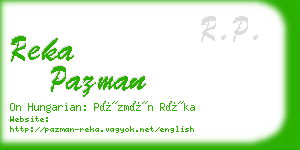 reka pazman business card